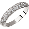 14kt White Gold .75 ct tw Diamond Pave Anniversary Band Size 6
