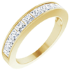 1 CT TW Diamond Princess-cut 14k Yellow Gold Anniversary Band