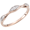 14kt Rose Gold Stackable 1/10 ct Diamond Pointed Oval Ring