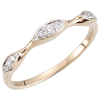 14kt Yellow Gold Stackable 1/10 ct Diamond Pointed Oval Ring