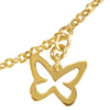 14kt Yellow Gold 7in Butterfly Charm Bracelet
