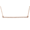 14kt Rose Gold 1/6 ct Diamond Bar on 18in Necklace