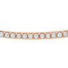 14k Rose Gold 1/6 ct tw Diamond Curved Bar Necklace