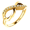 14k Yellow Gold Diamond Infinity Ring
