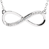 14kt White Gold .025 ct Diamond Infinity Necklace