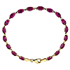 14k Yellow Gold 11.3 ct tw Created Ruby Line Bracelet 7.25in
