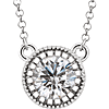14k White Gold 3/5 ct White Sapphire Necklace