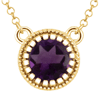 14kt Yellow Gold .65 ct Amethyst 18in Necklace