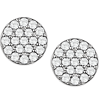 14kt White Gold 1/3 ct Diamond Cluster Earrings