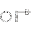 14kt White Gold 1/5 ct Diamond Circle Earrings