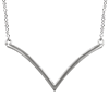 14kt White Gold V 18in Necklace