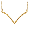 14kt Yellow Gold V 18in Necklace