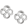 Sterling Silver 1/6 ct tw Diamond Infinity Design Earrings