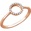 14kt Rose Gold 1/10 ct Diamond Circle Ring
