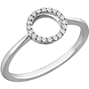14kt White Gold 1/10 ct Diamond Circle Ring