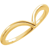 14kt Yellow Gold V Ring