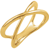14kt Yellow Gold Cross Over Ring