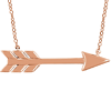 14kt Rose Gold Arrow 18in Necklace