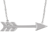 14kt White Gold Arrow 18in Necklace