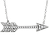 14kt White Gold 1/10 ct Diamond Arrow 18in Necklace
