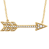 14kt Yellow Gold 1/10 ct Diamond Arrow 18in Necklace