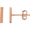 14kt Rose Gold Bar Earrings