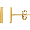 14kt Yellow Gold Bar Earrings