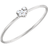 14kt White Gold .03 ct Diamond Heart Cluster Ring