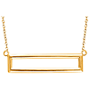 14kt Yellow Gold Open Rectangle on 18in Necklace
