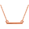 14kt Rose Gold Mini Bar 18in Necklace