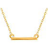 14kt Yellow Gold Mini Bar 18in Necklace