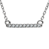 14kt White Gold .07 ct Diamond Bar 18in Necklace