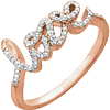 14kt Rose Gold 1/6 ct Diamond Love Ring