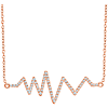 14kt Rose Gold 1/6 ct Diamond Heartbeat 18in Necklace