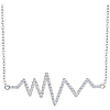 14kt White Gold 1/6 ct Diamond Heartbeat 18in Necklace