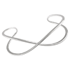 14kt White Gold Criss Cross Cuff Bangle Bracelet