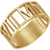14kt Yellow Gold Roman Numeral Ring