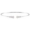 14k White Gold .25 ct tw Diamond Bezel Cuff Bangle Bracelet