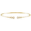 14k Yellow Gold .25 ct tw Diamond Bezel Cuff Bangle Bracelet