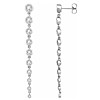 14k White Gold 2 ct tw Lab-Grown Diamond Bezel Drop Earrings