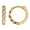 14k Yellow Gold 1/10 ct tw Diamond Twist Hoop Earrings