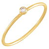 14k Yellow Gold .03 ct Diamond Stackable Bezel Ring