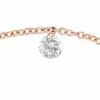 14k Rose Gold 1/6 ct Drilled Diamond Solitaire Bracelet