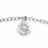 14k White Gold 1/6 ct Drilled Diamond Solitaire Bracelet