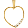 14kt Yellow Gold 1/5 ct Journey Diamond Heart Pendant