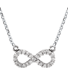 14kt White Gold 1/8 ct tw Diamond Infinity Necklace