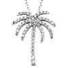 14k White Gold Ladies' 1/4 ct tw Diamond Palm Tree Necklace