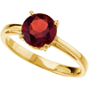14kt Yellow Gold 1.65 ct Garnet Solitaire Ring