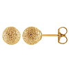 14k Yellow Gold Stardust Ball Earrings 6mm