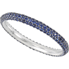 14kt White Gold 3/4 Ct Blue Sapphire Eternity Band